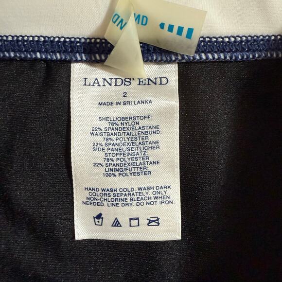 Lands’ End Bikini Bottom Colorblock Navy Pink White Size 2 | Swimwear - Picture 3 of 4